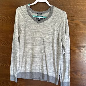 American Eagle Outfitters V-Neck Sweater in Gray